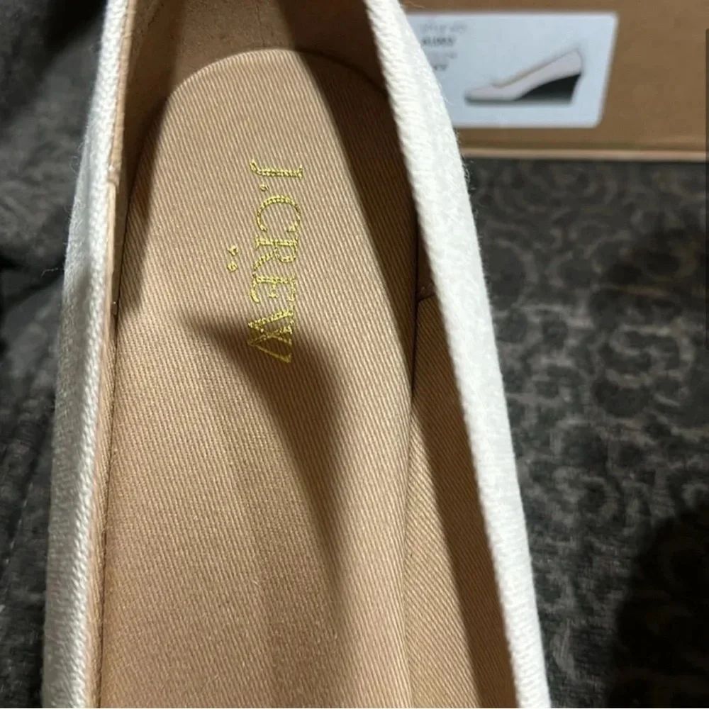 J. Crew Cream Espadrille Wedges with Cushioned Insole